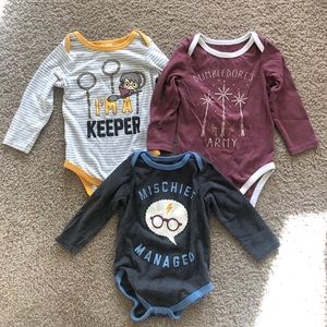 Set of 3 Harry Potter Toddler/Baby Onesies